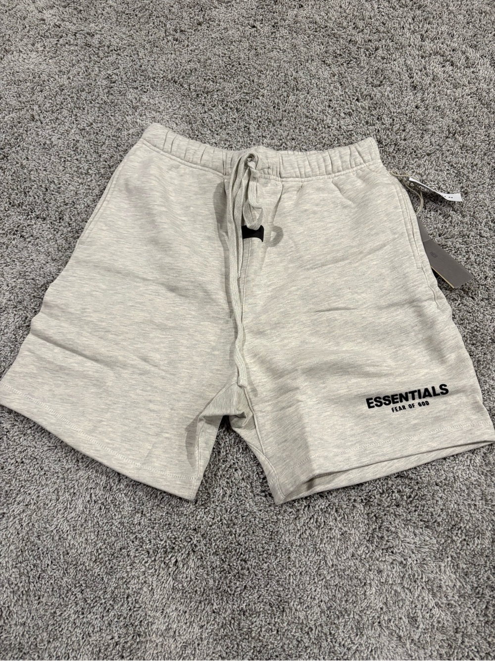 Essentials Men's Light Heather Gray Drawstring Shorts